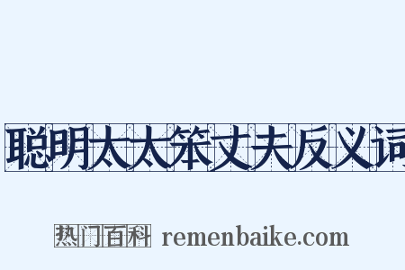 聪明太太笨丈夫反义词是什么意思的图片